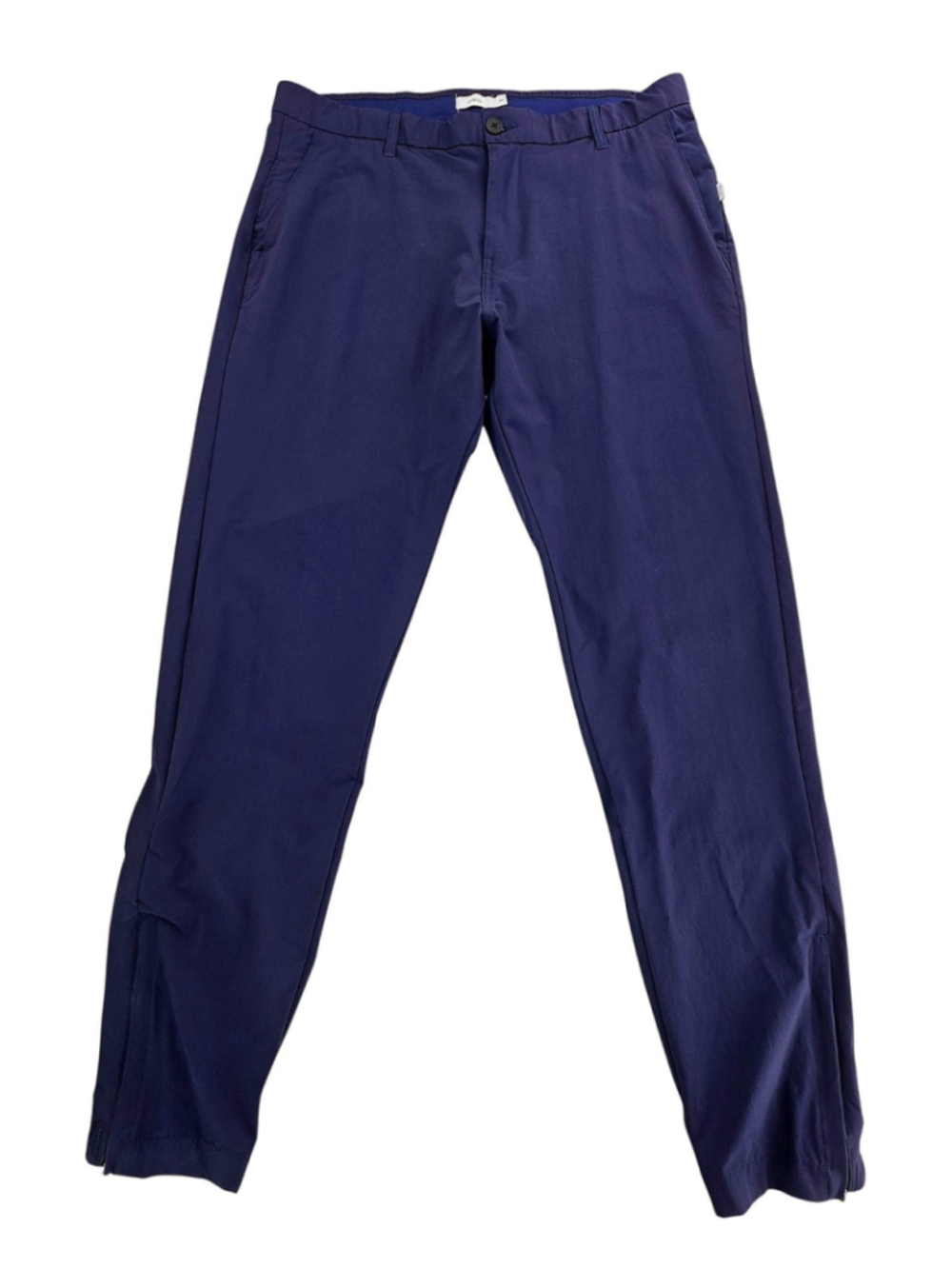 Onia Tech Travel Jogger Pants Mens 34 Blue Nylon Stretch Zip Ankle Resort